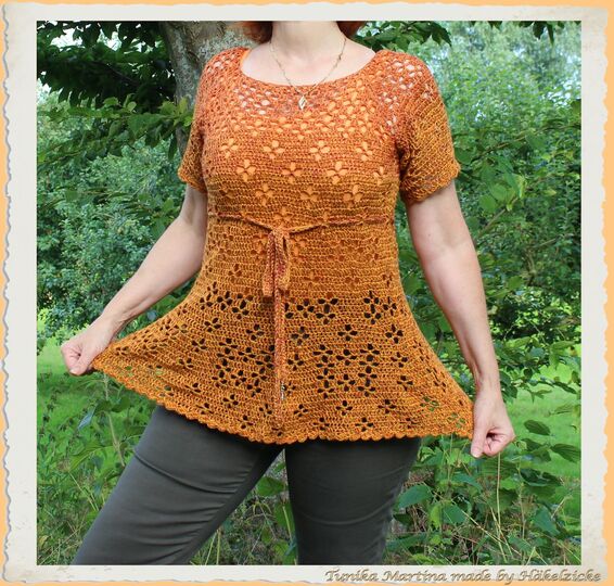 Häkelanleitung Tunika Martina S-XXL