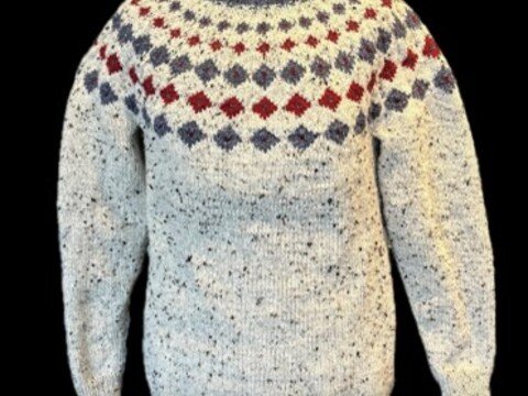Strickanleitung Rundpassenpulli Tweed Norweger-/ Isländer Art