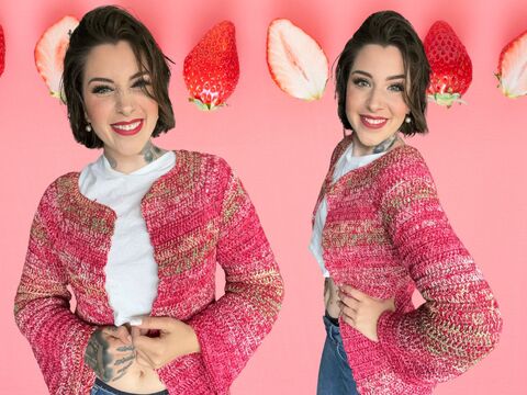 Häkelanleitung Jacke &quot;STRAWBERRY&quot;