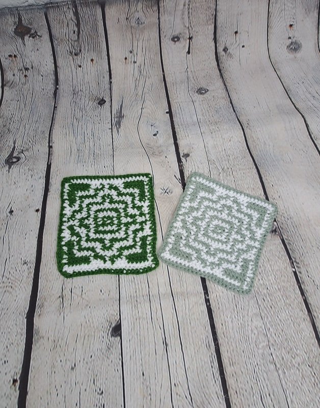 Mosaik Untersetzer in Tapestry Häkeln