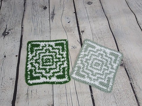 Mosaik Untersetzer in Tapestry Häkeln