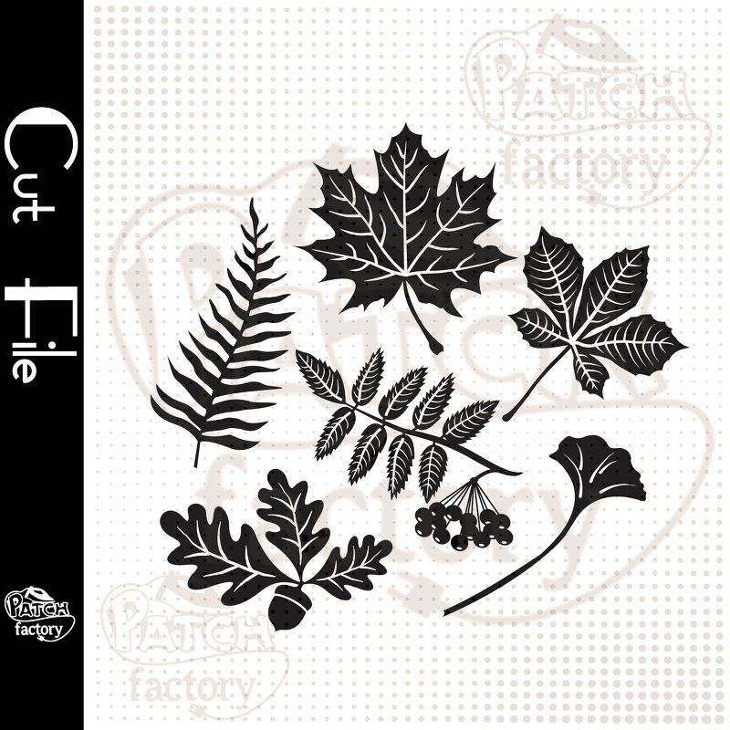 Plotterdatei, Schnittvorlage Blätter, Herbstlaub