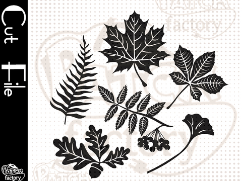 Plotterdatei, Schnittvorlage Blätter, Herbstlaub