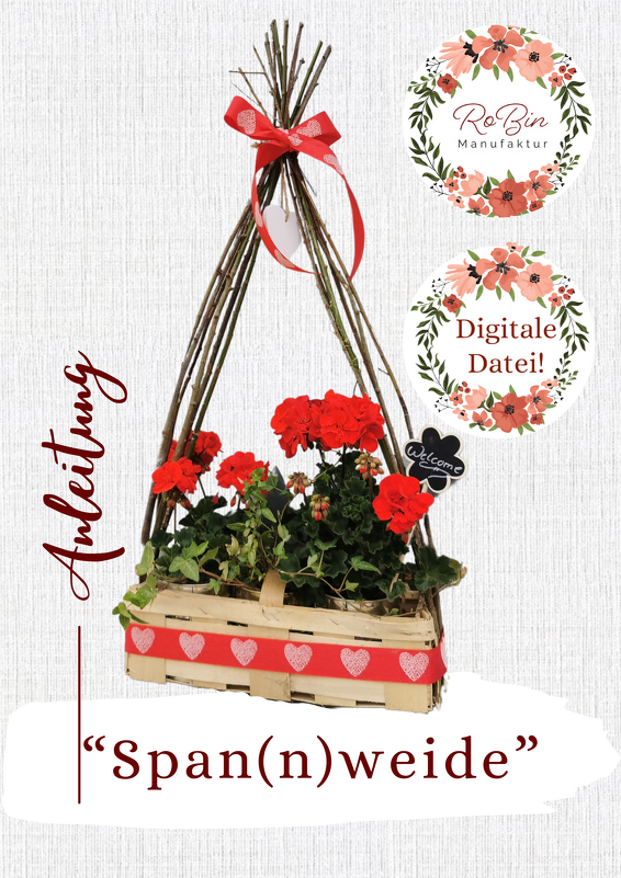 Fensterdekoration - Blumenübertopf - Korb