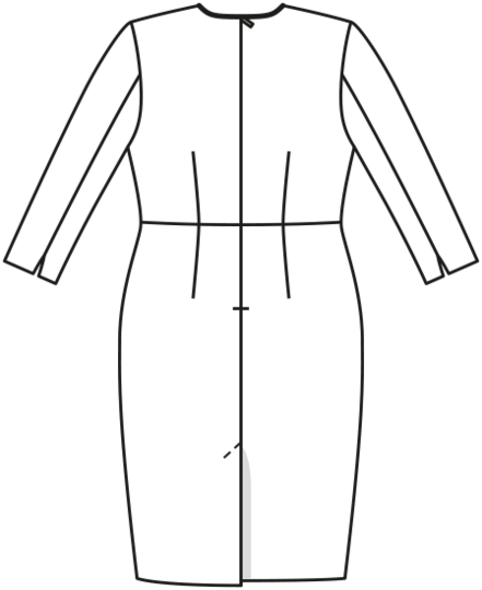 burda style Schnittmuster für Damen Kleid im Marine-Stil