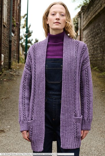 Verschlusslose Longjacke