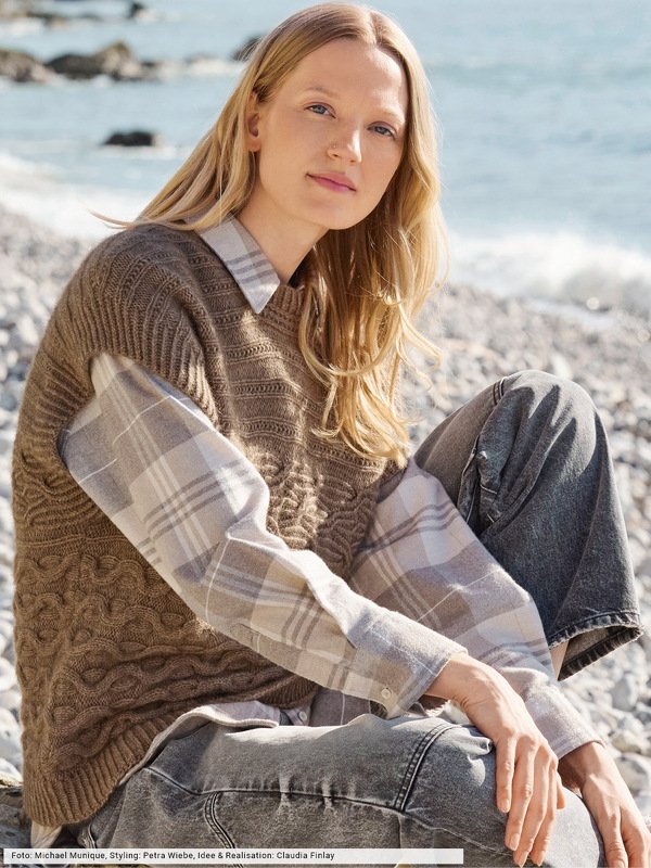 Quergestrickter Pullunder