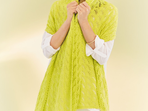 Tuch mit Ajourmuster in Hellgrün