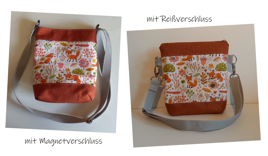 Tasche "Mia" 4 Varianten Schnittmuster und Anleitung