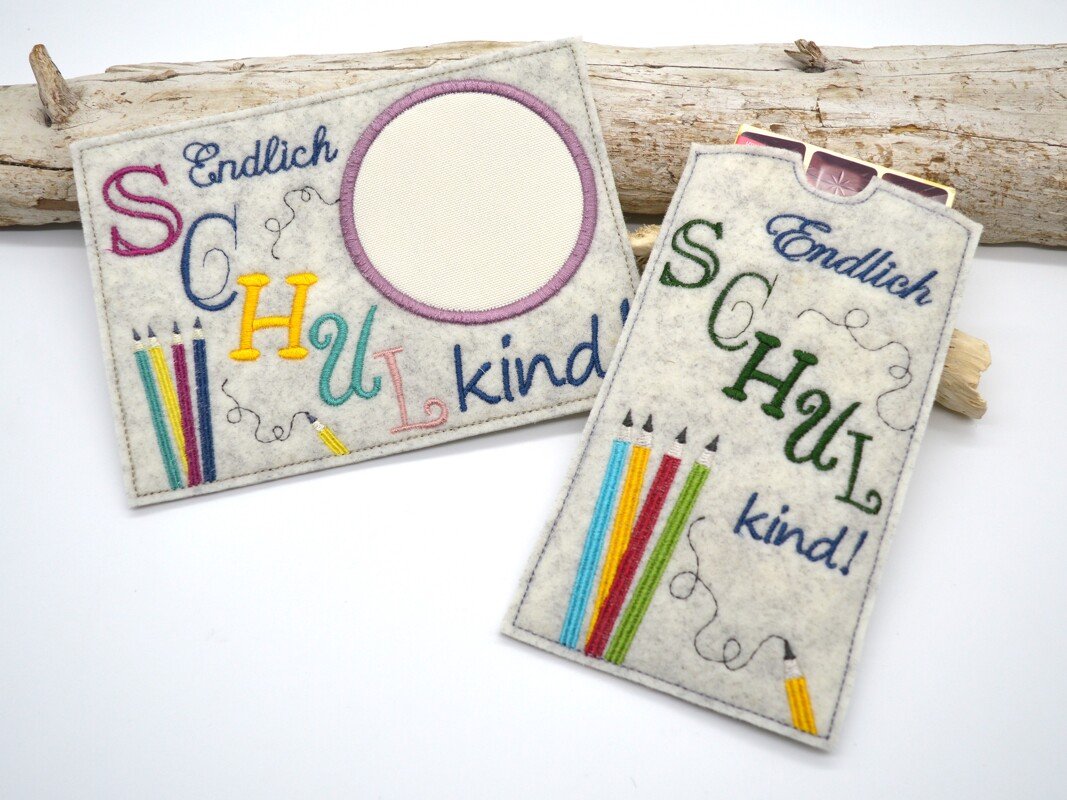 Stickdatei Schule Schulkind Stifte Mugrug Tassenteppisch Schokohülle - Bild 5