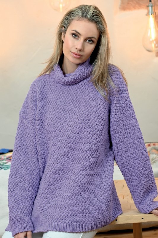 Strickanleitung Asymmetrischer Pullover Linie 20 CORA