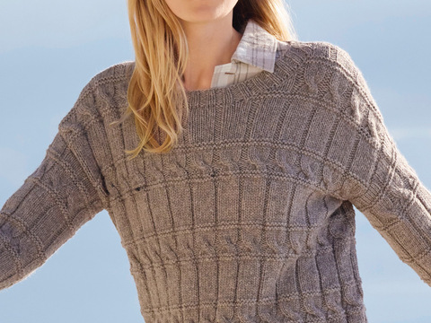 Pulli mit Zopfrippen