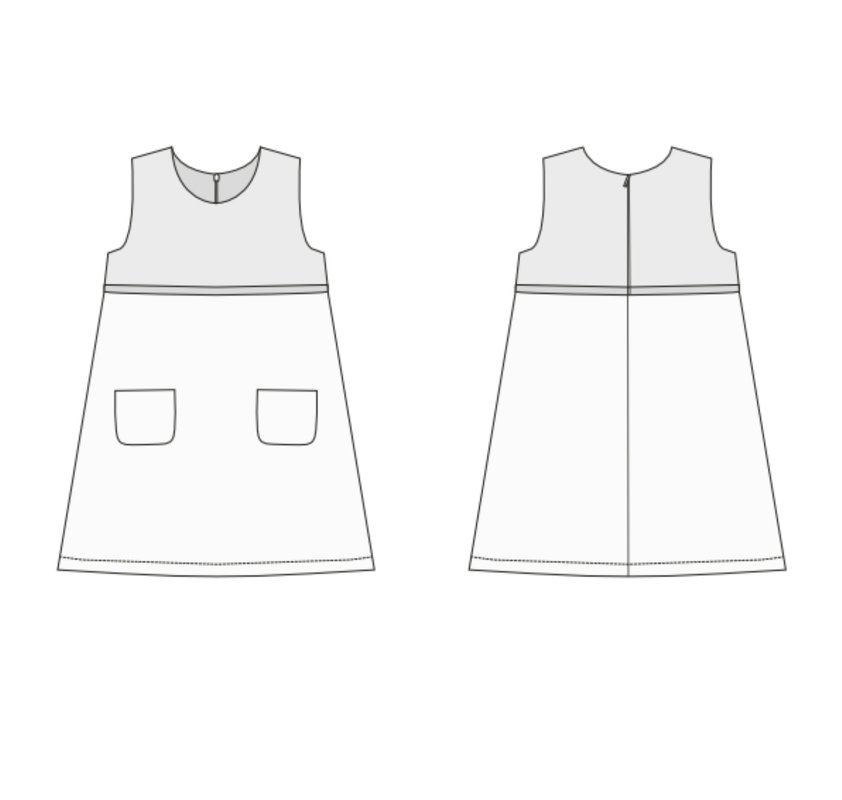 Sewing pattern girls dress GEMMA photo tutorial 0m/1m–3y/4y - Image 11