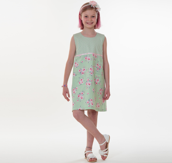 Girls Dress GEMMA A-Line PDF Sewing Pattern 2y–13y