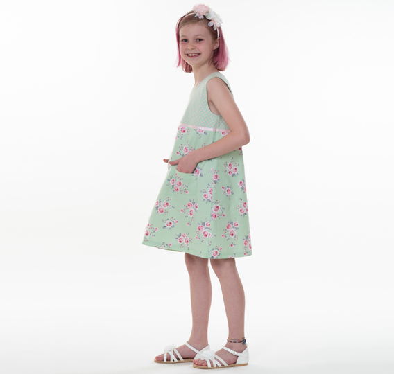Girls Dress GEMMA A-Line PDF Sewing Pattern 2y–13y