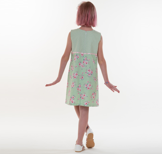 Mädchenkleid GEMMA A-Linie PDF-Schnittmuster 92/98–152/158