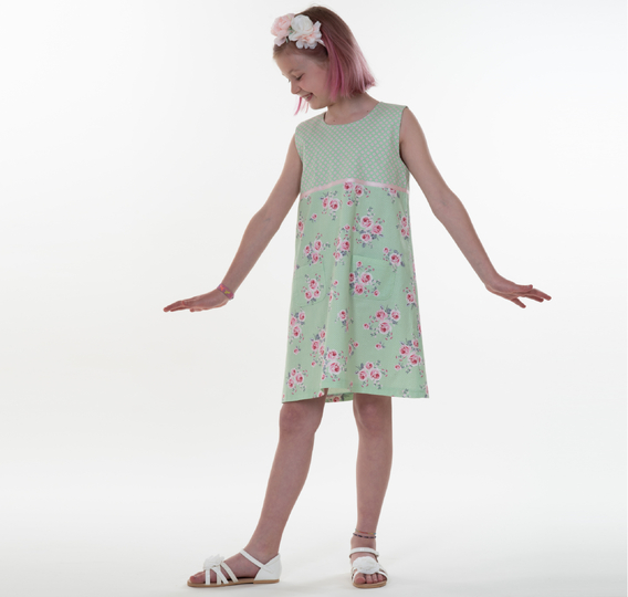 Mädchenkleid GEMMA A-Linie PDF-Schnittmuster 92/98–152/158