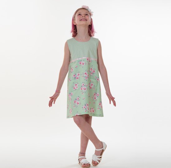 Schnittmuster A-Linien-Kleid GEMMA – PDF-Anleitung Gr. 92/98–152/158