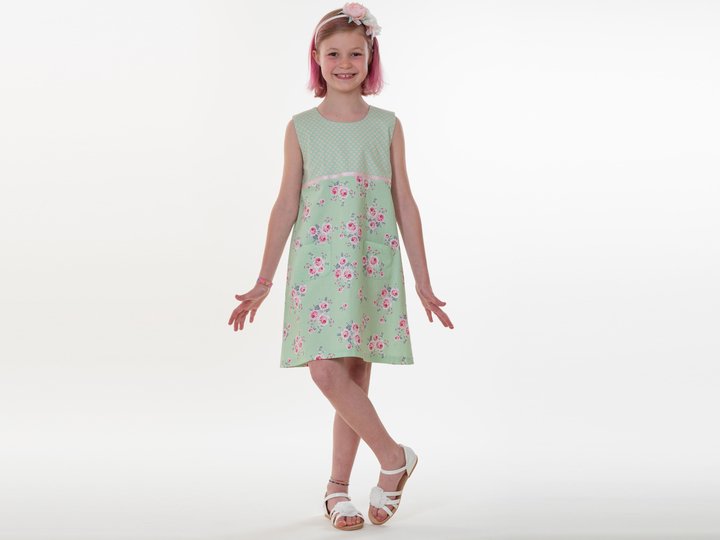 Schnittmuster A-Linien-Kleid GEMMA – PDF-Anleitung Gr. 92/98–152/158