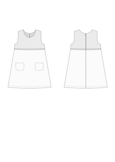 sewing pattern girls dress ELLA 2-in-1 photo tutorial 0m/1m–3y/4y