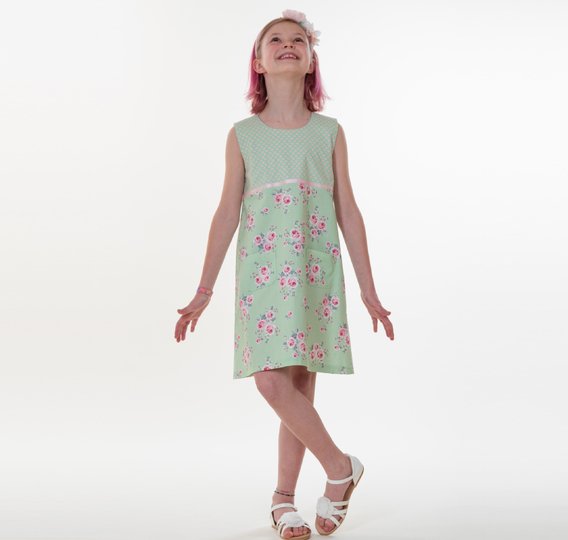 Sewing pattern girls dress GEMMA photo tutorial 0m/1m–3y/4y