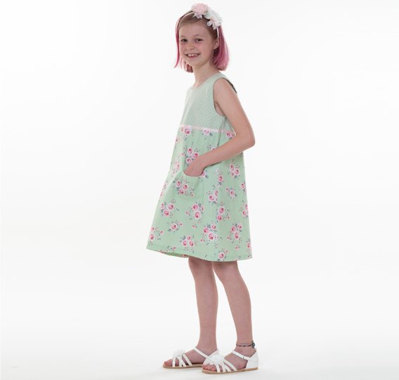 Sewing pattern girls dress GEMMA photo tutorial 0m/1m–3y/4y