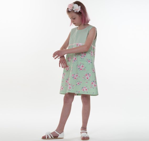 Sewing pattern girls dress GEMMA photo tutorial 0m/1m–3y/4y
