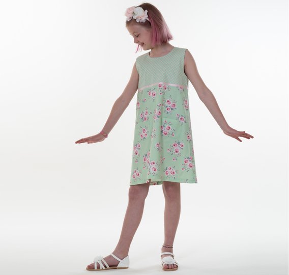 Sewing pattern girls dress GEMMA photo tutorial 0m/1m–3y/4y