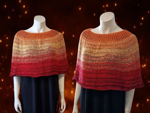 Häkelanleitung Poncho "FLAMES"
