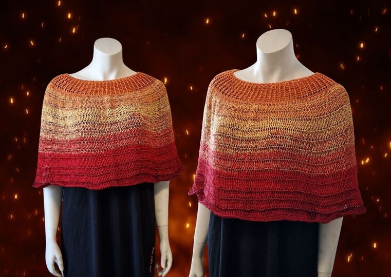 Häkelanleitung Poncho "FLAMES"
