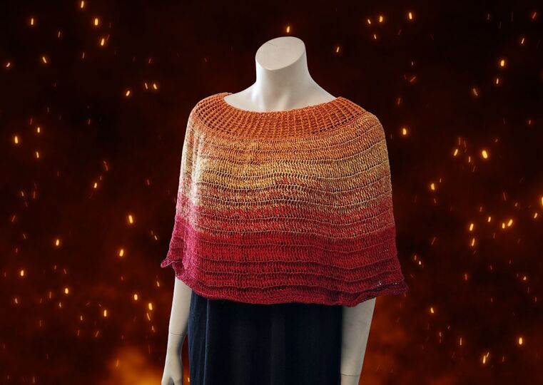 Häkelanleitung Poncho "FLAMES"