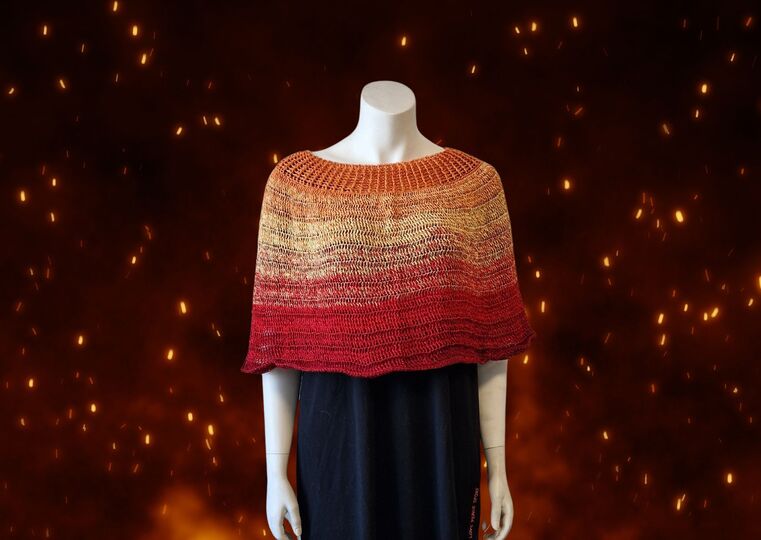Häkelanleitung Poncho "FLAMES"