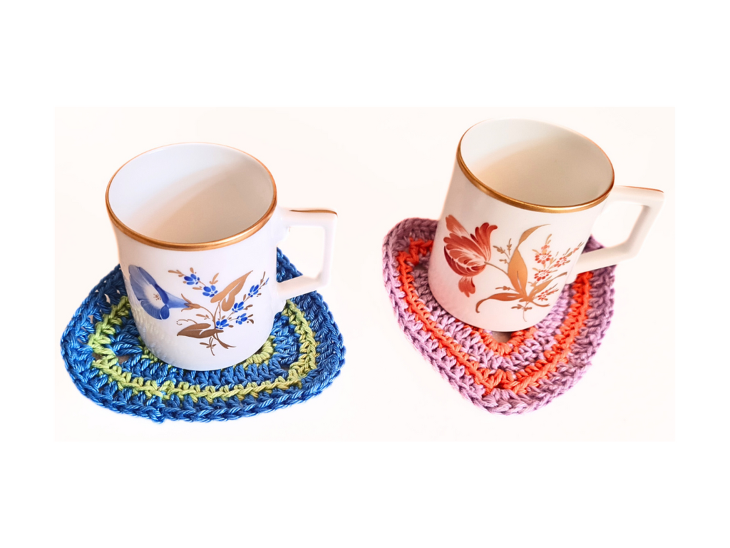 Häkelanleitung dreieickiger Untersetzer Sankakukei - Bild 2