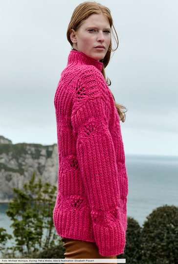 Pulli mit Halbpatentmuster