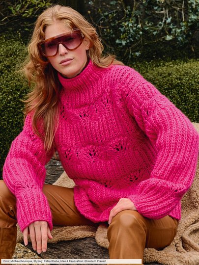 Pulli mit Halbpatentmuster