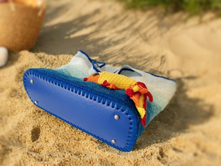 Strandtasche „Goldfisch“. Häkelanleitung