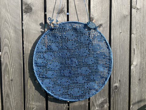 Häkelanleitung "Fische im Schwarm" - maritimes Fensterbild