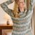 Gestreifter Wellenmuster-Pulli