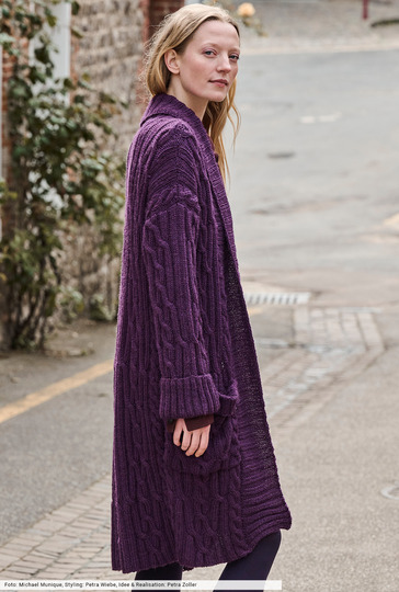 Mantel mit aufgesetzten Taschen