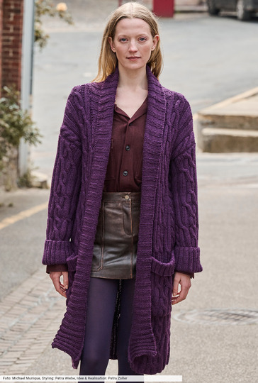 Mantel mit aufgesetzten Taschen