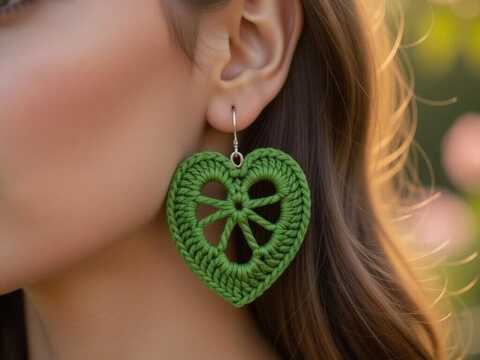 Crochet Leaf Earrings PDF + Video (English Only) | nontycrochet