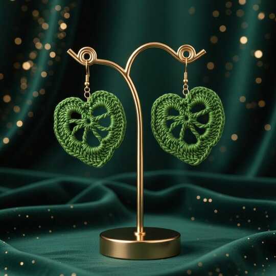 Crochet Leaf Earrings PDF + Video (English Only) | nontycrochet