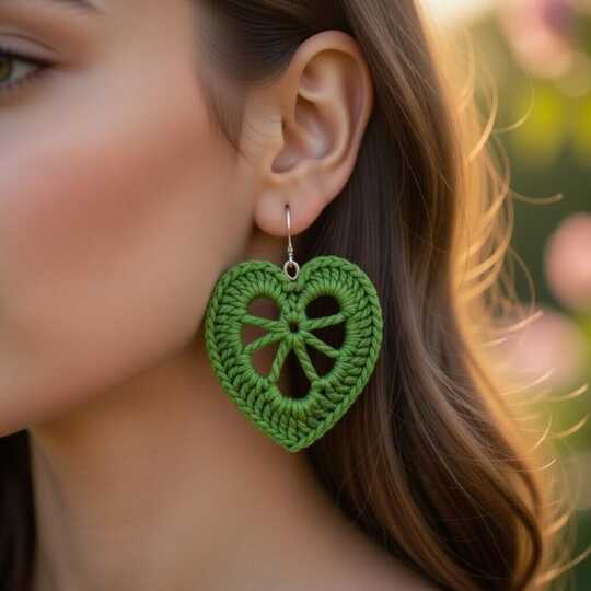 Crochet Leaf Earrings PDF + Video (English Only) | nontycrochet