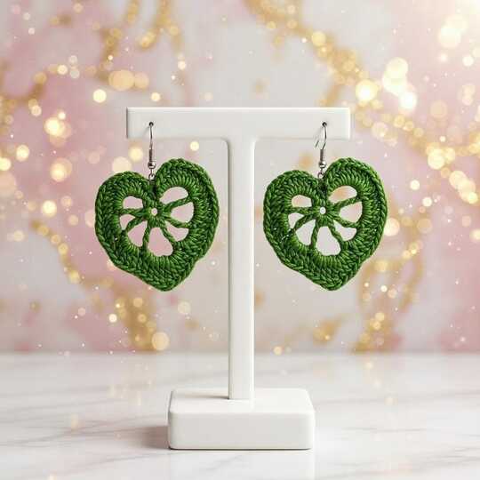 Crochet Leaf Earrings PDF + Video (English Only) | nontycrochet