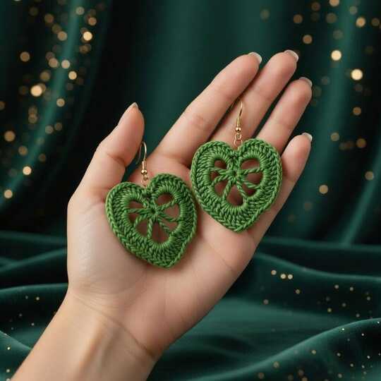 Crochet Leaf Earrings PDF + Video (English Only) | nontycrochet