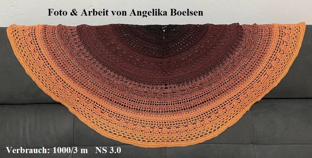 Halbrundes Tuch „Sonnenwende“ - Bild 4