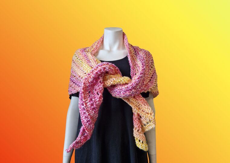 Häkelanleitung Tuch "SANFTE GLUT"