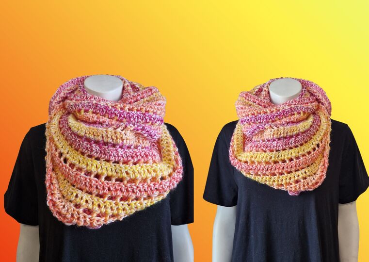 Häkelanleitung Tuch "SANFTE GLUT"