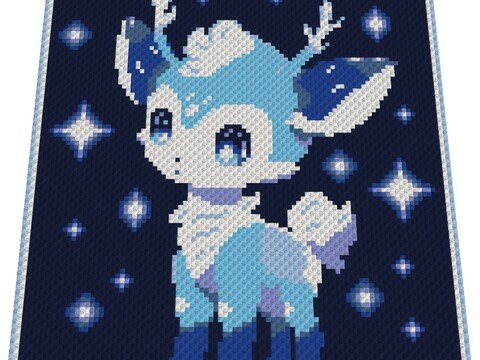 Häkelmuster * COSMIC DEER * Grafik für C2C Decke