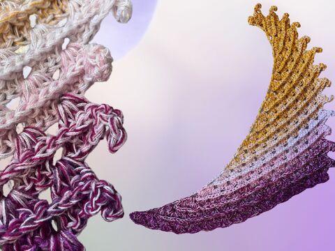 Häkelanleitung Tuch "STIEFMÜTTERCHEN"